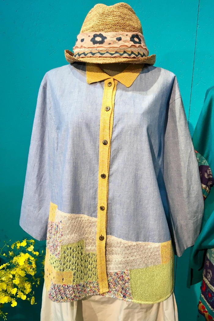 9-0205S△M.&KYOKO/佐藤繊維/配色ワイドイージーパンツ/2/エムアンドキョウコ/ABL128833 M.\u0026KYOKO（エムアンドキョウコ） \u2013 satoseni online store ⁄サトウ